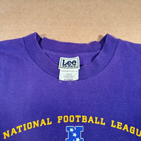 Vintage Minnesota Vikings 2001 NFL Football Purple Lee Sport Shirt Size XL - Picture 5 of 6